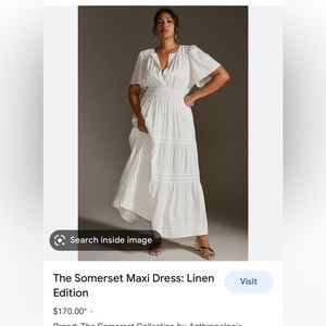 The Somerset Maxi Dress in White linen